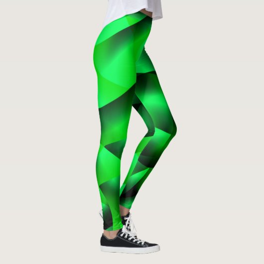 Kalkgroen en zwart krullen, met schaduw? leggings (Rechts)