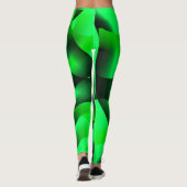 Kalkgroen en zwart krullen, met schaduw? leggings (Achterkant)