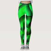Kalkgroen en zwart krullen, met schaduw? leggings (Voorkant)