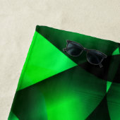 Kalkgroen en zwart krullen, met schaduw? strandlaken (In situ)