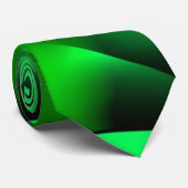 Kalkgroen en zwart krullen, met schaduw? stropdas (Opgerold)