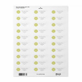 kalkgroen monogram aangepast op maat etiket (Full Sheet)