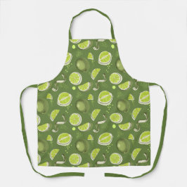 kalkgroen patroon schort
