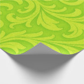 kalkgroen strak patroon cadeaupapier (Hoek)