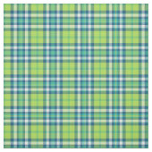 Kalkgroen, Turquoise en Blauwe Mode Plaid Stof (Swatch)