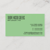 kalkgroen visitekaartje (Achterkant)