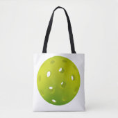 Kalkgroene echte pickleball, tweezijdig tote bag (Voorkant)