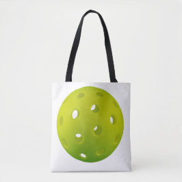 Kalkgroene echte pickleball, tweezijdig tote bag