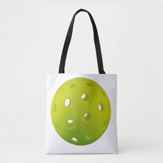 Kalkgroene echte pickleball, tweezijdig tote bag (Voorkant)