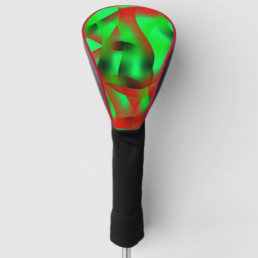 Kalkgroene en heldere rode rimpels, met schaduw? golfheadcover (Voorkant)