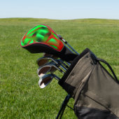 Kalkgroene en heldere rode rimpels, met schaduw? golfheadcover (Insitu)