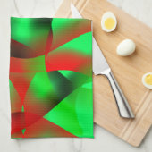 Kalkgroene en heldere rode rimpels, met schaduw? theedoek (Quarter Fold)