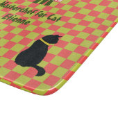 Kalkgroene en koraalroze gekleurde cheques snijplank (Hoek)