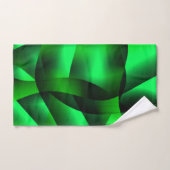 Kalkgroene en zwarte golflengte, met schaduw? bad handdoek (Handdoek)