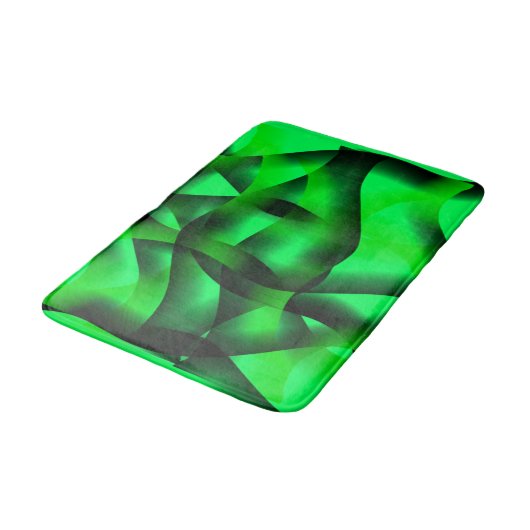 Kalkgroene en zwarte golflengte, met schaduw? badmat (Gekanteld)