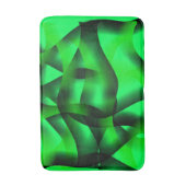 Kalkgroene en zwarte golflengte, met schaduw? badmat (Voorkant Verticaal)