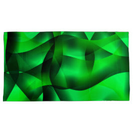 Kalkgroene en zwarte golflengte, met schaduw? kussensloop