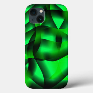 Kalkgroene en zwarte rimpels, met wat schaduw? iPhone 13 hoesje