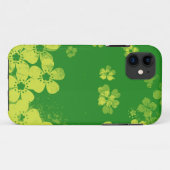 Kalkgroene florale patronen Case-Mate iPhone case (Achterkant (horizontaal))