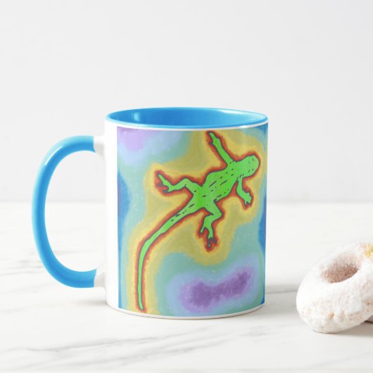 Kalkgroene gekko mok (Met donut)