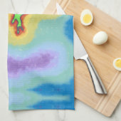 Kalkgroene gekko theedoek (Quarter Fold)