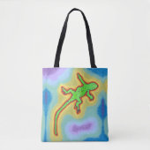 Kalkgroene gekko tote bag (Voorkant)