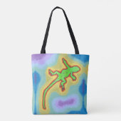 Kalkgroene gekko tote bag (Achterkant)