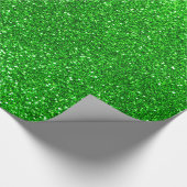Kalkgroene glitter cadeaupapier (Hoek)