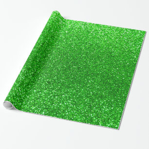 Kalkgroene glitter cadeaupapier