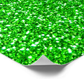 Kalkgroene glitter poster (Hoek)