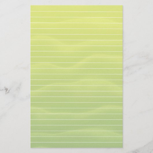 Kalkgroene handschoenen met lijnen briefpapier (Voorkant)