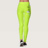 Kalkgroene Leggings met ventilator op één been (Achterkant)