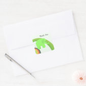 Kalkgroene Olifant Bedankt Vierkante Sticker (Envelop)