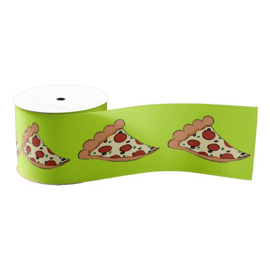 Kalkgroene pizza snijdt betonlint grosgrain lint (Spoel)