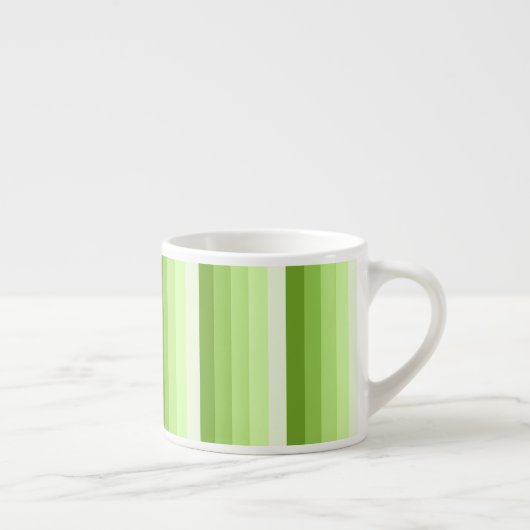 Kalkgroene schaduwstrepen espresso kop (Rechts)