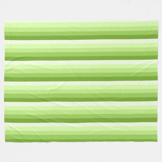 Kalkgroene schaduwstrepen fleece deken (Voorkant (Horizontaal))