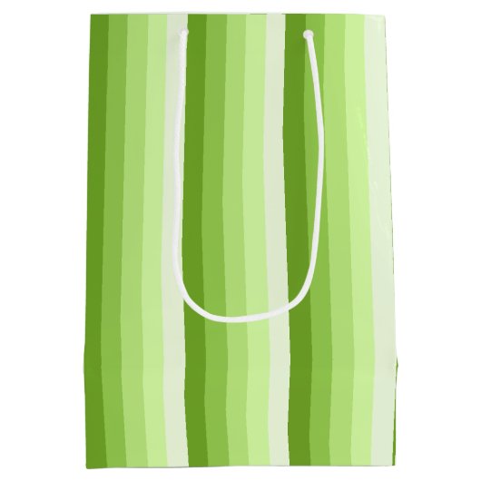 Kalkgroene schaduwstrepen medium cadeauzakje (Achterkant)