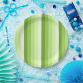 Kalkgroene schaduwstrepen papieren bordje (Feest)