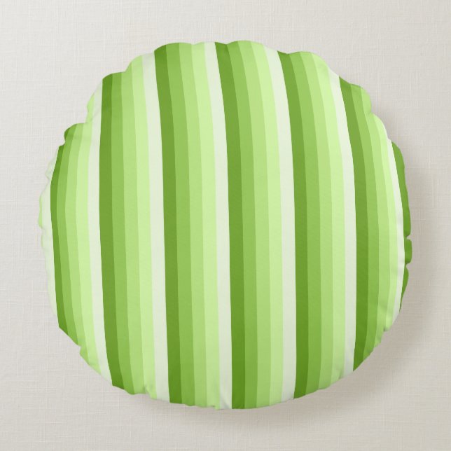 Kalkgroene schaduwstrepen rond kussen (Voorkant)