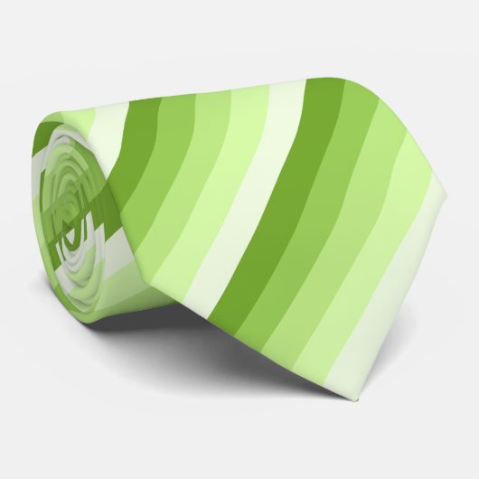 Kalkgroene schaduwstrepen stropdas (Opgerold)