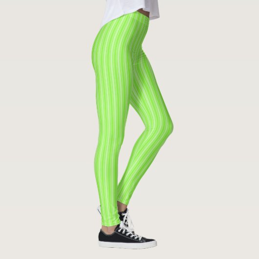 Kalkgroene snoepjes strepen leggings (Rechts)