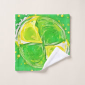 kalkgroene spiraal bad handdoek (Wasdoekje)