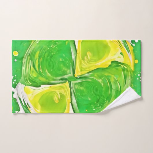 kalkgroene spiraal bad handdoek (Handdoek)