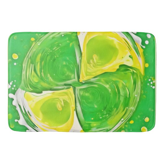 kalkgroene spiraal badmat (Voorkant)