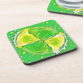 kalkgroene spiraal bier onderzetter (Linkerzijde)