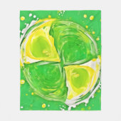 kalkgroene spiraal fleece deken (Voorkant)