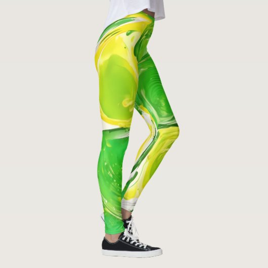 kalkgroene spiraal leggings (Rechts)