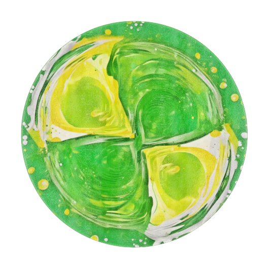 kalkgroene spiraal snijplank (Voorkant)