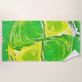 kalkgroene spiraal strandlaken (Voorkant)