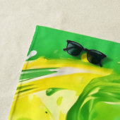 kalkgroene spiraal strandlaken (In situ)